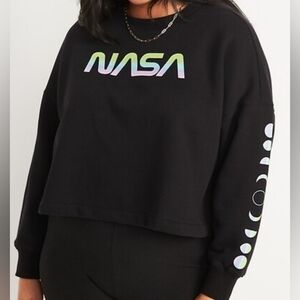 Oversized Cropped NASA Old Navy Round neck Sweater 3X
